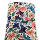 Small Quilted Book Sleeve.  Butterflies in Flight.