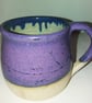 Purple glazed heart scrafitto mugs - Image 3