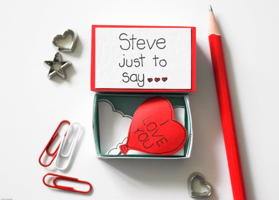 Valentine Gift, Personalised Valentine's day card, Unique Valentine Gift