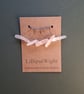 Five white sea glass stitch markers - Image 3