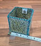 Medium container for office items - green and teal pattern - Image 2