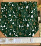 Drawstring Gift Bag, Reindeers and Christmas Trees, Handmade in the UK - Image 8