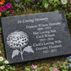 Granite Grave Marker Engraved Granite Memorial Plaque Flat Grave Cemetery Stone