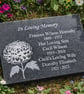 Granite Grave Marker Engraved Granite Memorial Plaque Flat Grave Cemetery Stone - Image 1