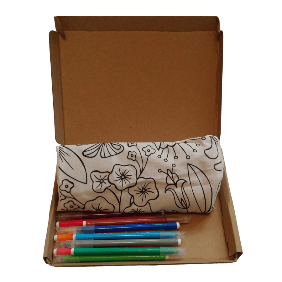 Floral Bag to Colour, Activity Set,  Letterbox Gift