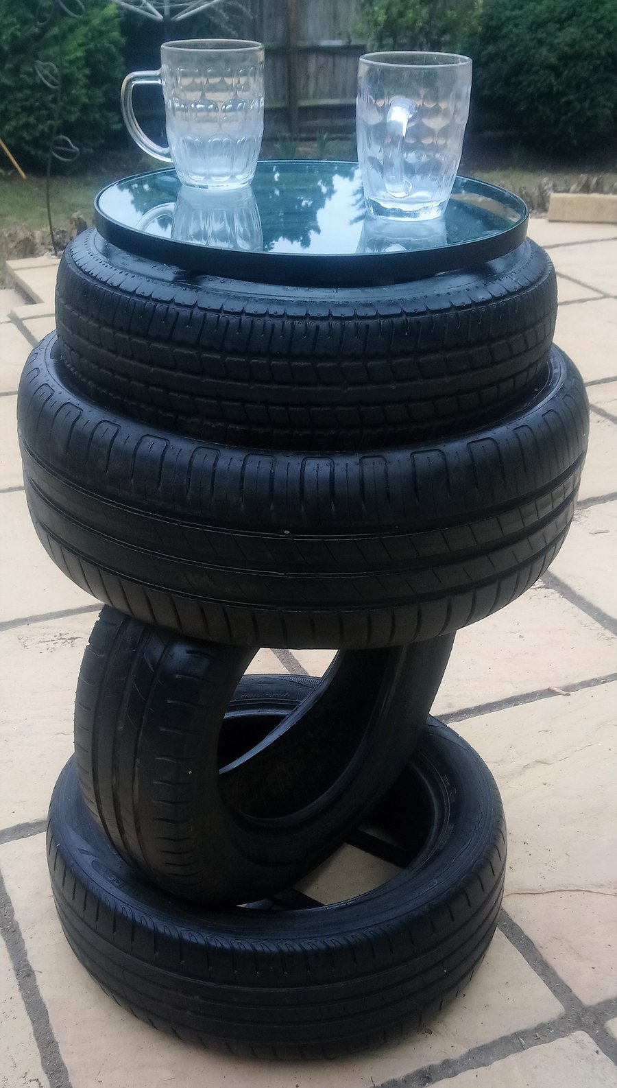 Tyre Drinks Table - Reclaimed Tyres Furniture