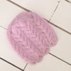 Lilac Fancy Knitted Hat - UK Free Post