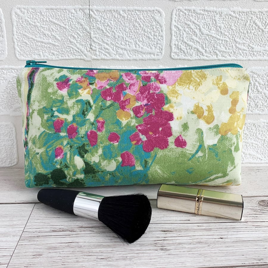 Make up Bag, Cosmetic Bag with Abstract Blossom Tree