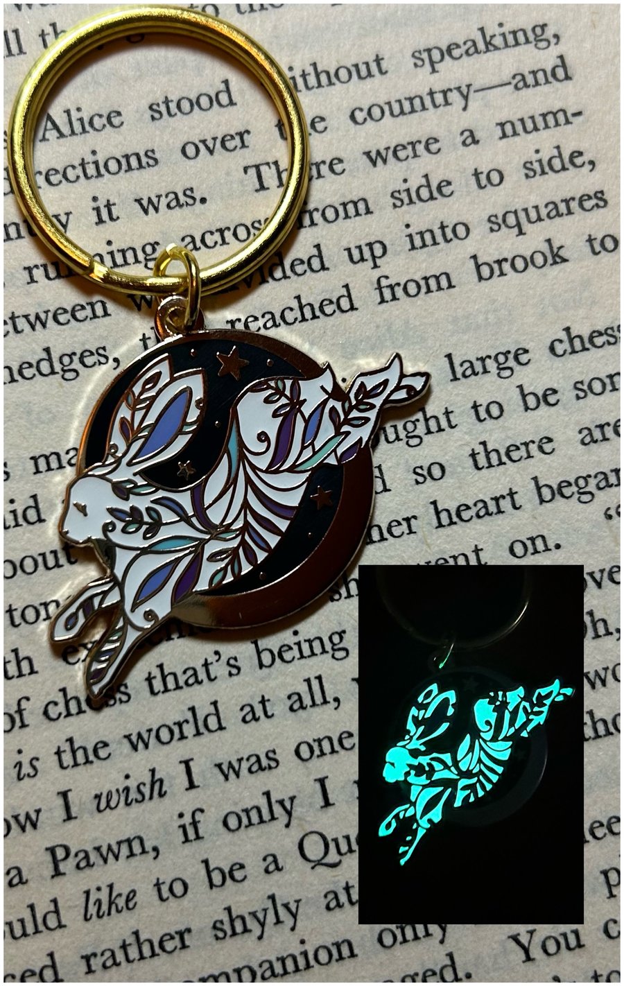 ‘Moon Glow’ Glow in the Dark Keyring