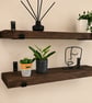 Rustic Reclaimed Timber Shelves with Heavy Duty Up Metal Brackets, Handmade  - Image 4