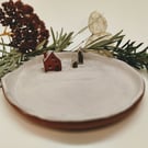 Tiny house and the snow