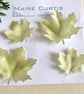 Sycamore or Maple leaves in silk satin