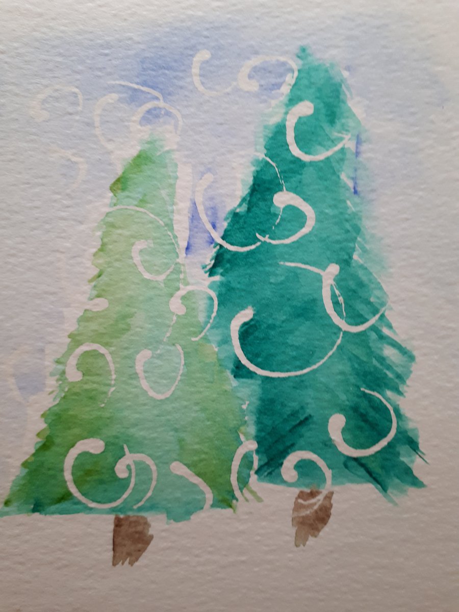 The Pine Trees. Original Watercolour Painting 