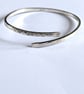 Narrow Hammered Bangle, Sterling Silver - Image 1