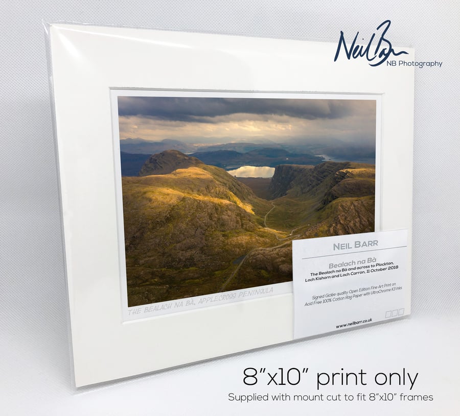 The Bealach na B road to Applecross, Scotland - A5 (10" x 8") Unframed Print
