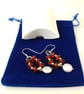 Sterling Silver Amber & Pearl Drop Earrings Statement Drop Earrings  - Image 9