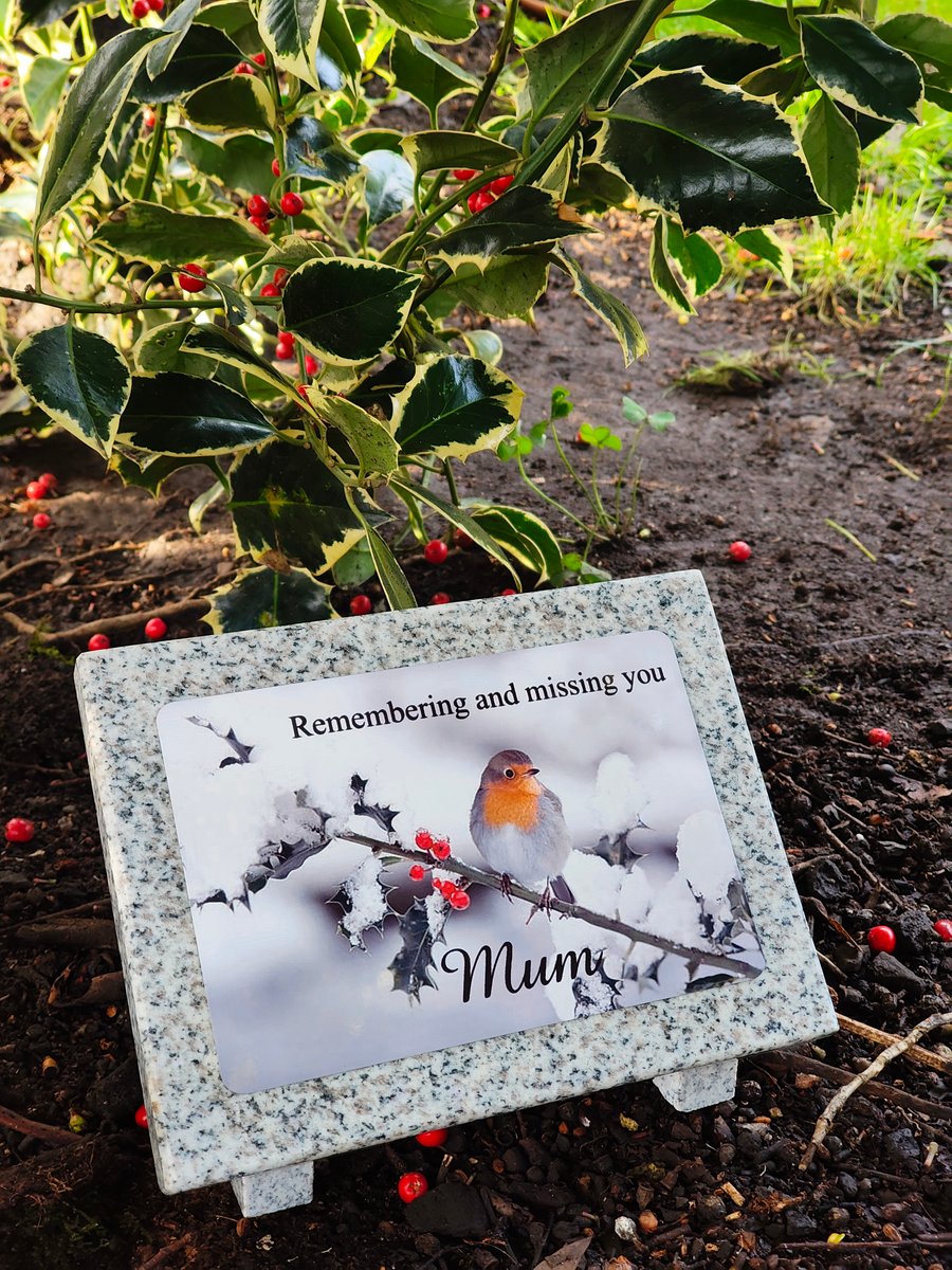 Christmas Memorial Plaque Christmas Grave Remembrance Plaque 