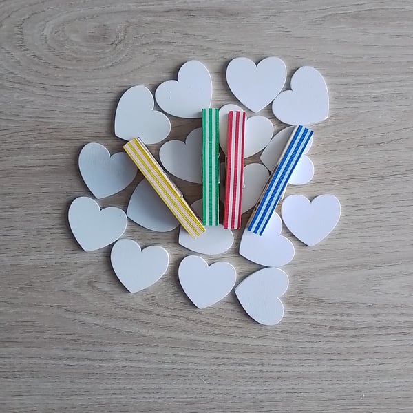 Set 4 Magnetic Pegs, Fridge Magnet, Music Gift, Office Magnet, Coloured Stripes