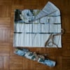 Roll Up Knitting Needle Holder In Antique Rose Print Fabric