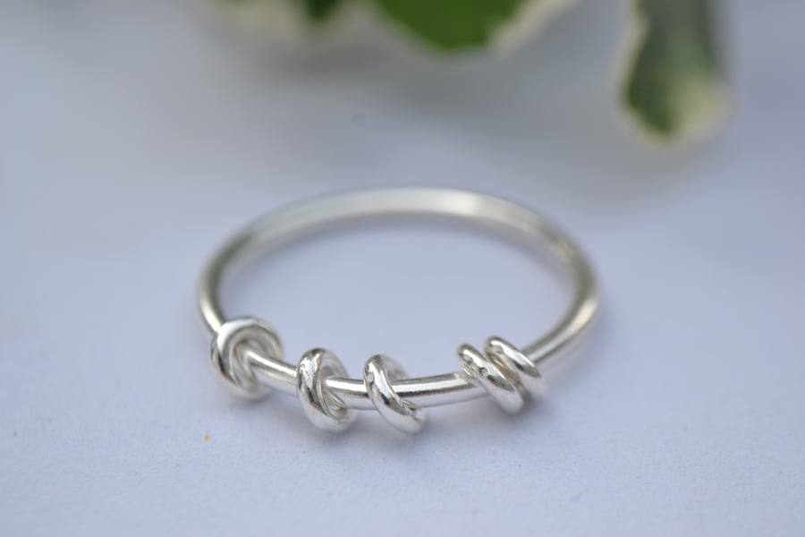 Custom order for Claire - Sterling silver fidget rings