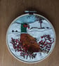 Pheasant,  hand embroidery mixed media indoor winter decoration  - Image 2