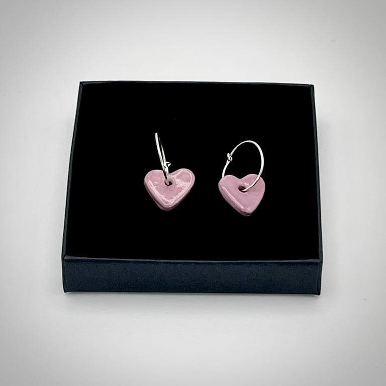 NEW! Porcelain sweetheart pastel purple earrings 