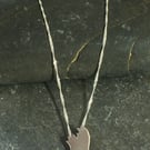 Flying Pheasant Silhouette Necklace Pendant