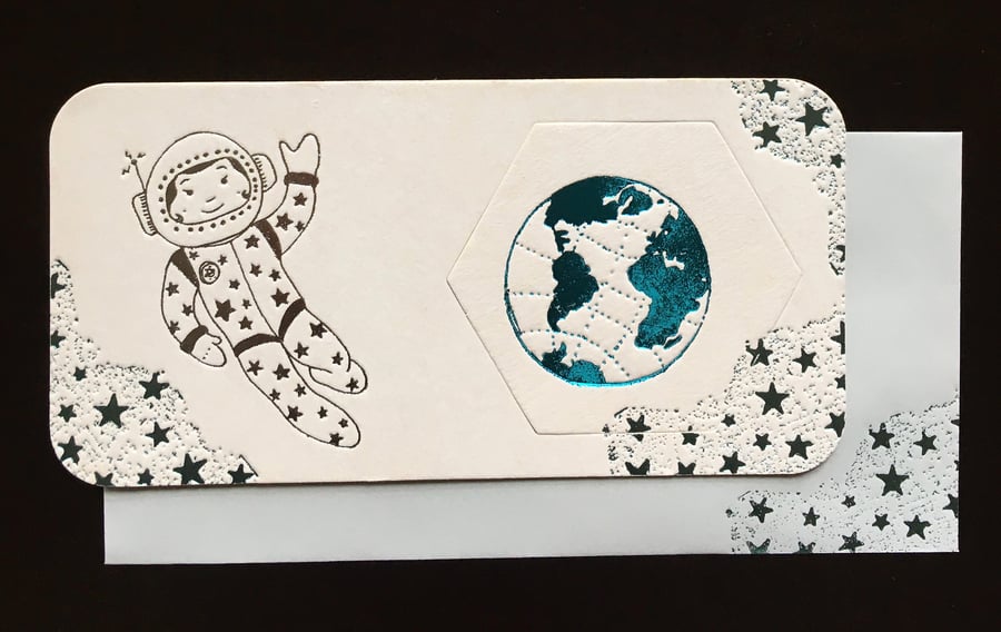 Spaceman Greetings Card