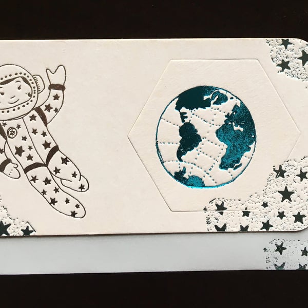 Spaceman Greetings Card