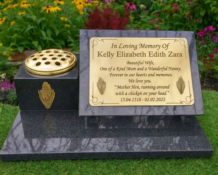 Personalised Memorial Stone Gravestone Granite Cemetery Headstone Grave Plaque