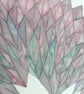 Pink blue pattern abstract watercolour painting  - Image 3