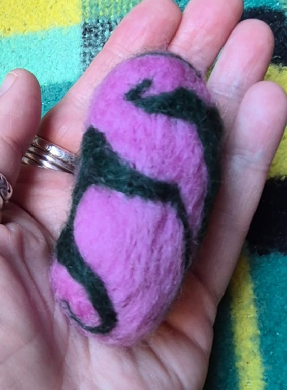 Bean Wool Cat Toy Needle Felted British Wool