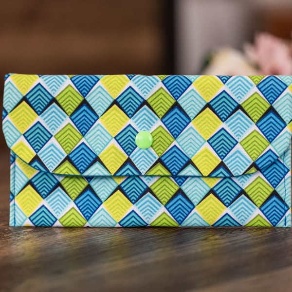 Handmade Coin Purse, Wallet Card Holder, Mini Wallet-Art Deco Style-CP54