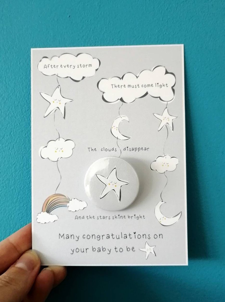 Rainbow Pregnancy Badge Set, Rainbow baby Gift, Rainbow pregnancy gift