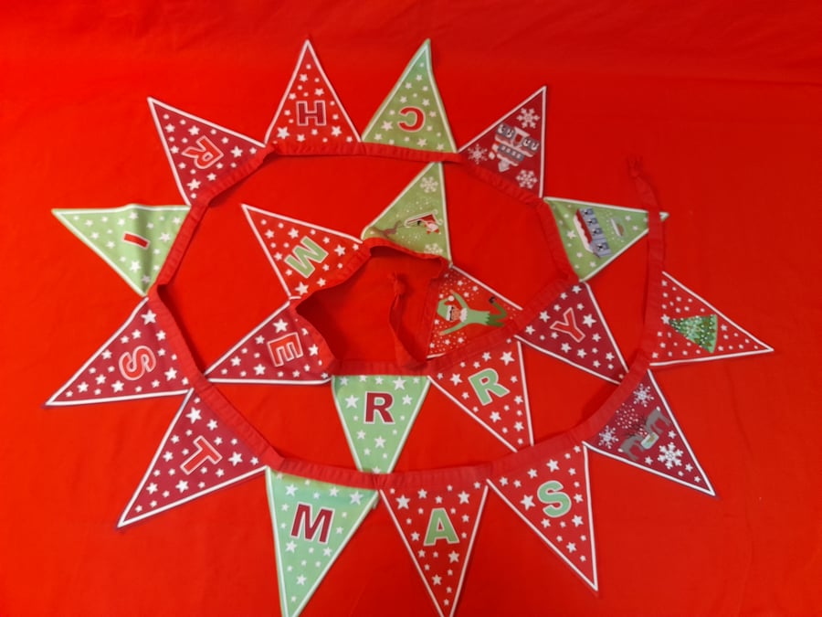 Christmas Bunting, Jolly, Festive, Decoration.