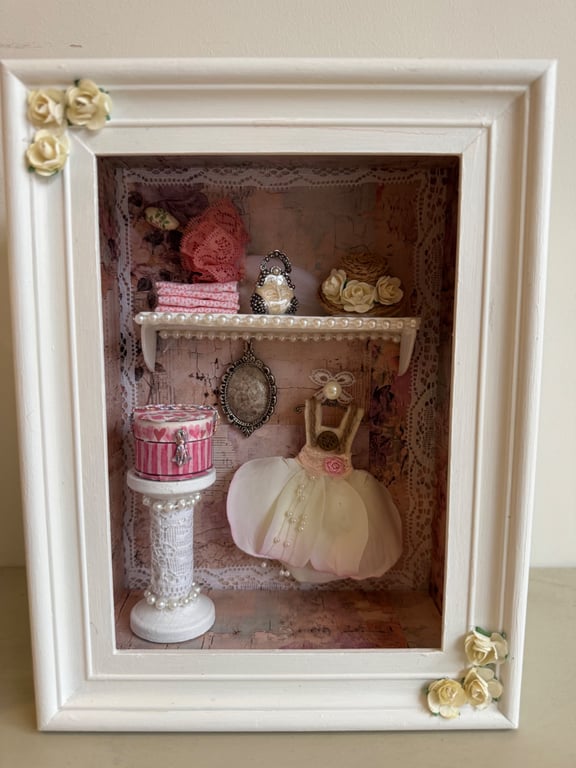 Fairy doll wardrobe handmade frame