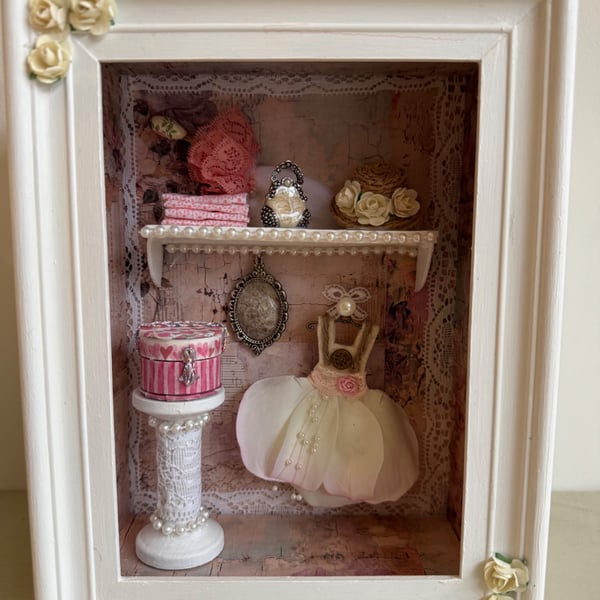 Fairy doll wardrobe handmade frame