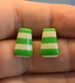 Mini Striped Stud Earrings - Image 4