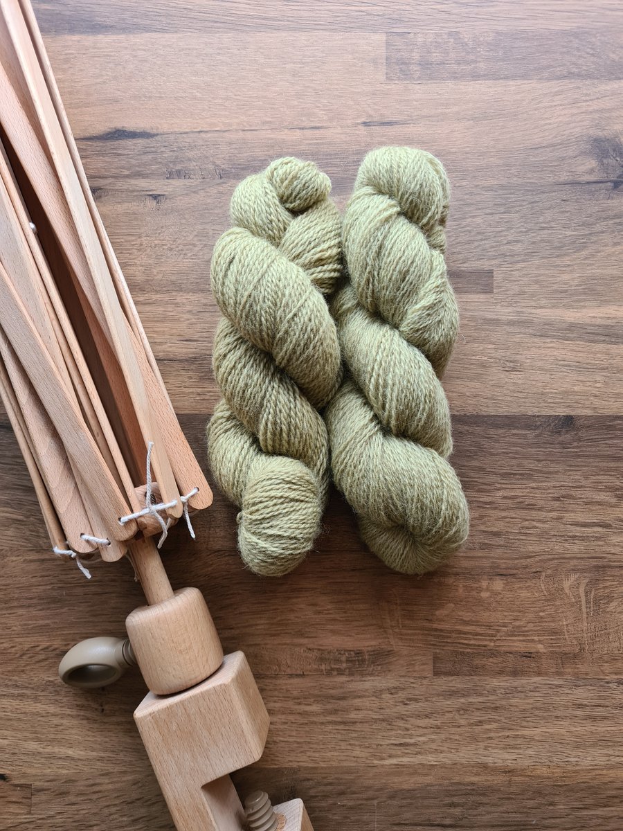 Naturally plant dyed non-superwash British BFL & Masham 4 ply wool yarn 100g