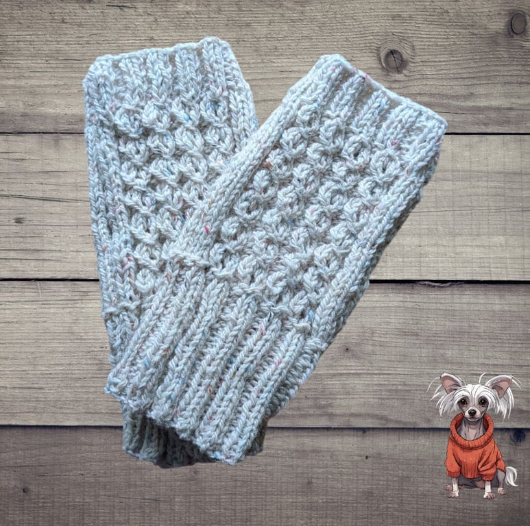 Fingerless Gloves -  Wrist Warmers - Hand knitted Ladies Gloves