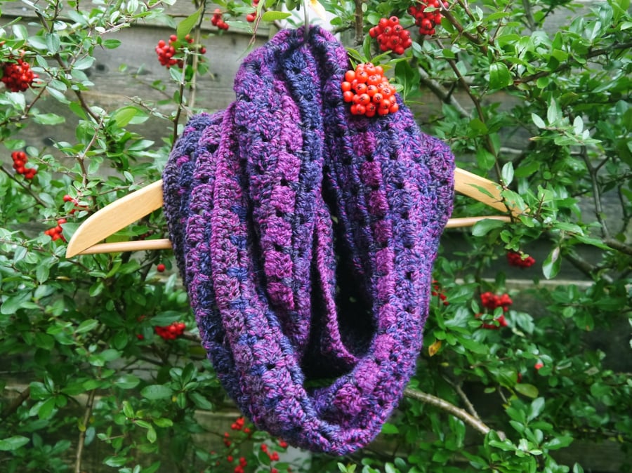 Purple Infinity Scarf
