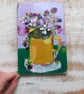 'August blackberrys' small painting on reclaimed wood - Image 2