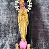 Santa Muerte Folk Art Gothic Wall Altar 