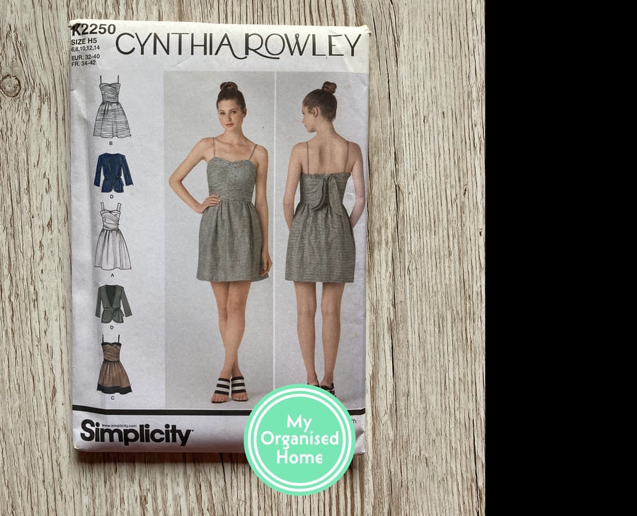 Simplicity 2250 Cynthia Rowley sewing pattern, sizes 6 - 14