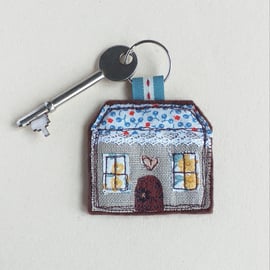 Little Cottage Felt Key Ring