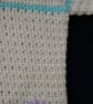 Crochet Baby jumper in cream with mauve embroidered flowers 22 in chest.  - Image 5