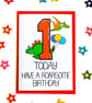 1 Today Have A Roarsome Birthday Dinosaur Card Baby Boy or Girl, Age Card - Image 1