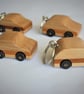 Wooden Car Keyring 2 - Image 1