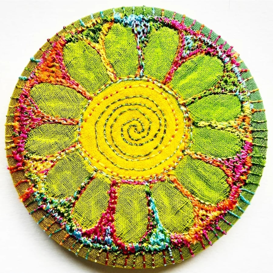 Flower Pocket Mirror 58mm Fabric Pocket Mirror Handbag Accessory