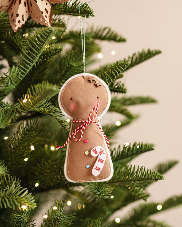 Embroidered Gingerbread Man Decoration
